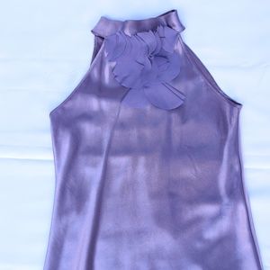 I.N. San Francisco Cascade Collar Top in Lavendar